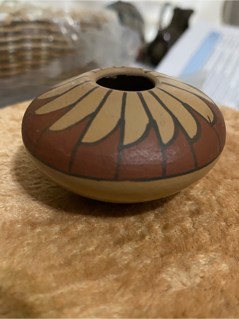 Reynaldo Pedregón Luján Signed RPL Mata Ortiz Small Mara Ortiz Seed Jar